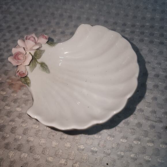 VINTAGE EUC LEFTON CHINA HAND PAINTED SEASHELL SOAP DISH - Picture 1 of 7